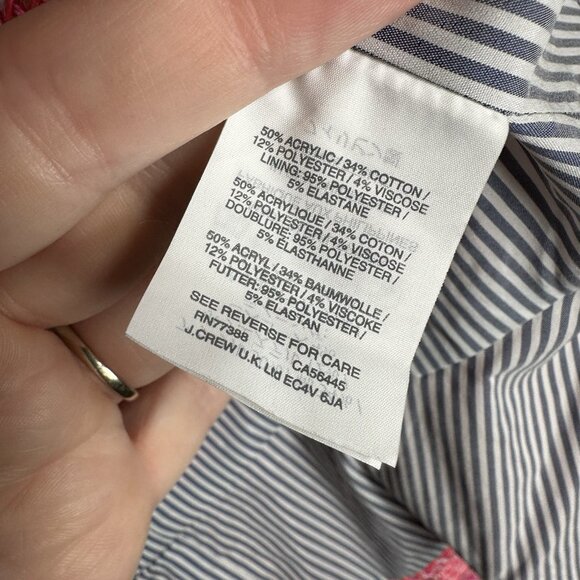 JCREW Peplum Lady Jacket in Neon Fuchsia Tweed Size 12 Quiet Luxury - Picture 6 of 10